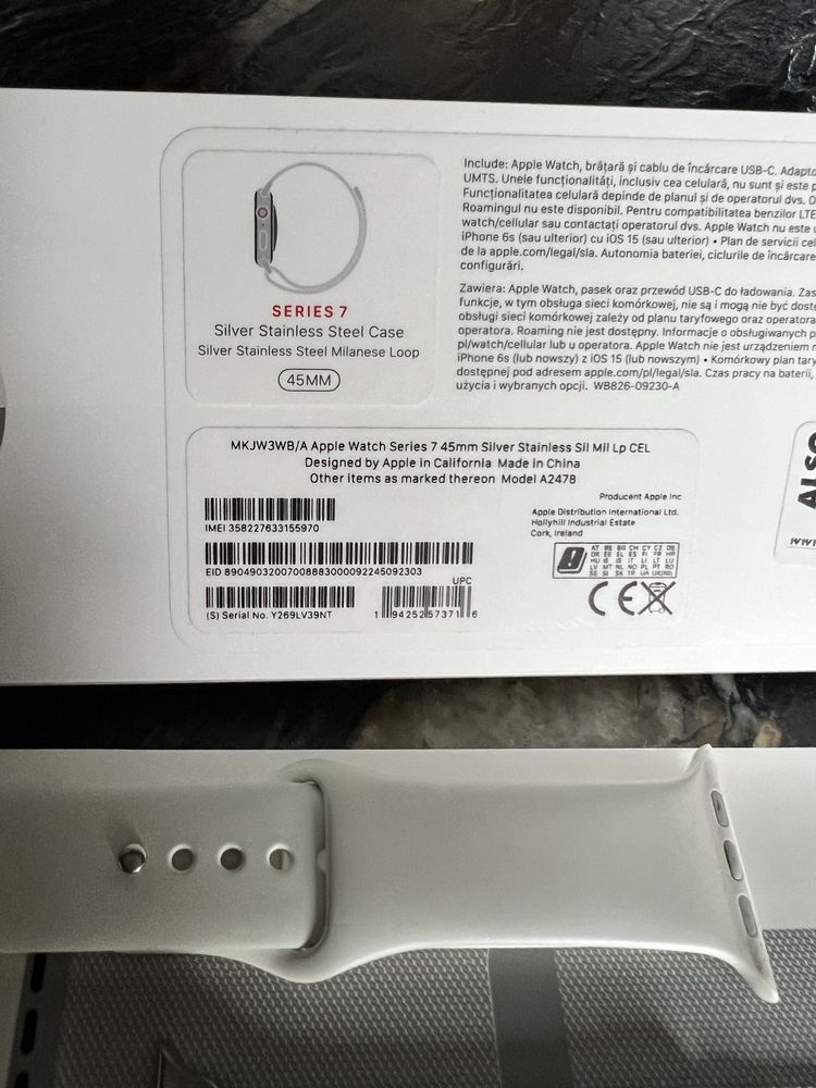 Apple Watch 7 45 mm Silver Stainless Steel