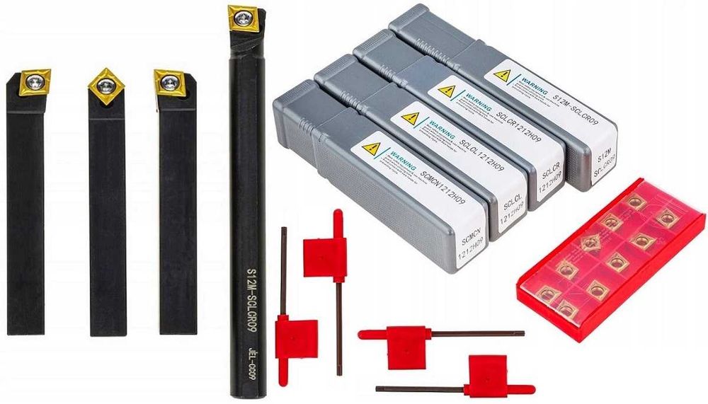 Noże tokarskie składane z wymiennymi płytkami 12x12mm Kpl 4szt