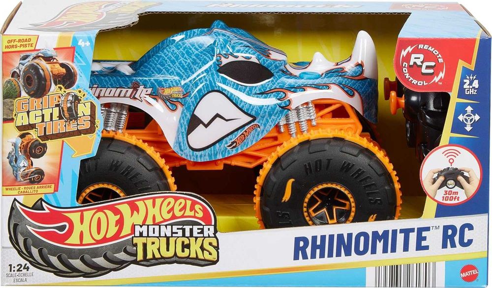 Хот Вілс Монстр Трак Ріноміт машинка на керуванні Hot Wheels JBK11