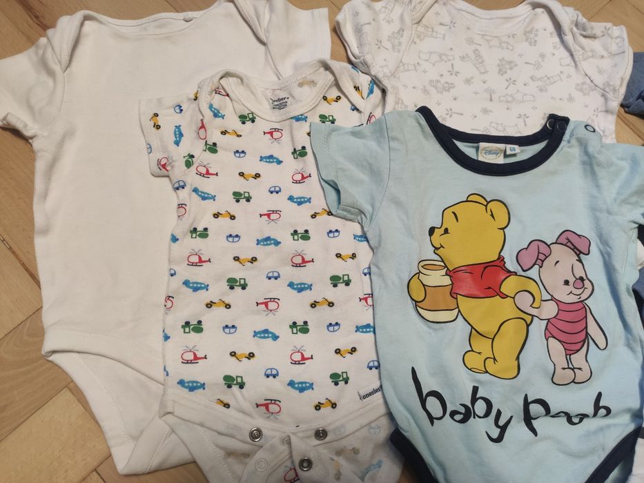 6 bodów z krótkim rękawem 68