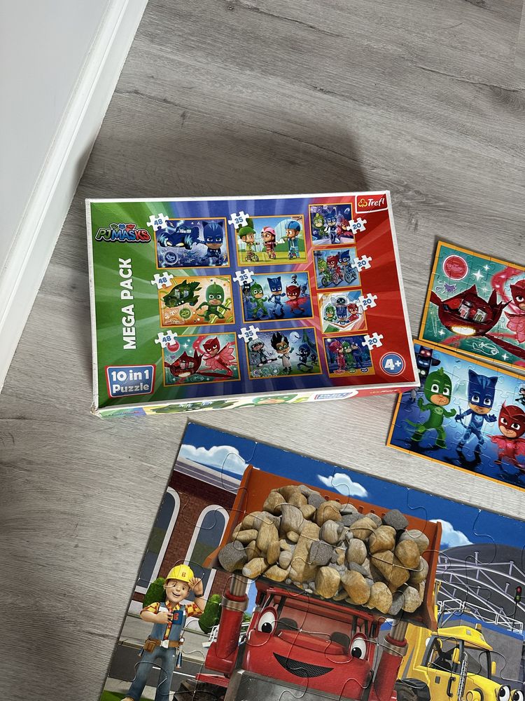 Puzzle Pidżamersi, puzzle Pjmasks, puzzle bob budowniczy, puzzle trefl