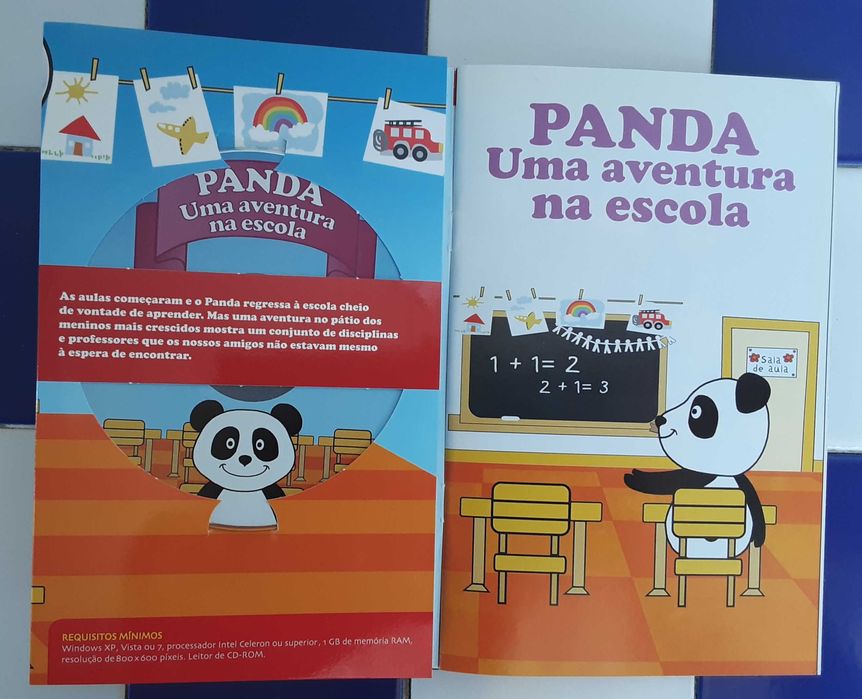 4 Mini Livros "Panda - Uma Aventura na Escola" com CD - 2,50€/cada!