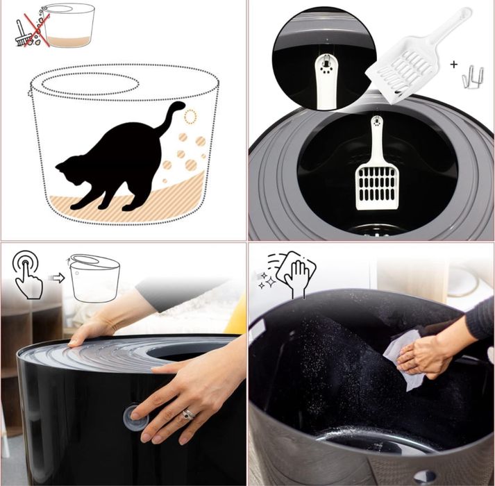 Nowa • Kuweta IRIS z górnym wejściem ‼️Powloka odchody nie przywierają