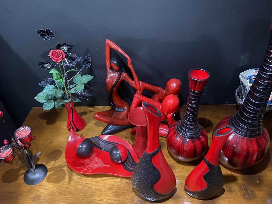 12 Peças de Decoração Vermelhas