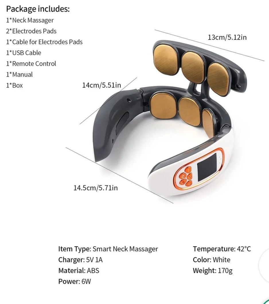 Masażer szyi i karku i innych części ciała z pilotem
