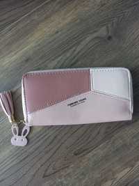 Różowy portfel nowy