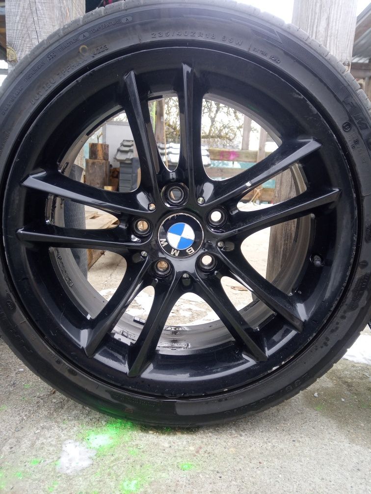 4x Koła alufelgi czarne r18 BMW e46/e39 BBS oryginalne z oponami letni