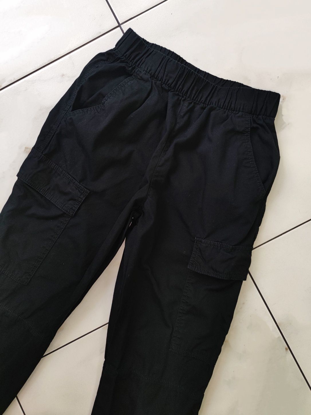 Штаны черные джоггеры джинсы летние H&M Cargo 12-13 лет (152-158см)