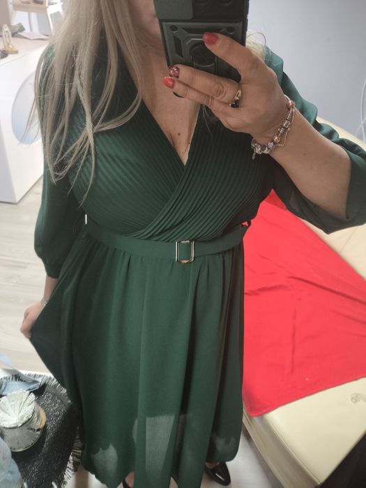 Piękna długa sukienka firmy zieleń Pisa s m l xl XXL