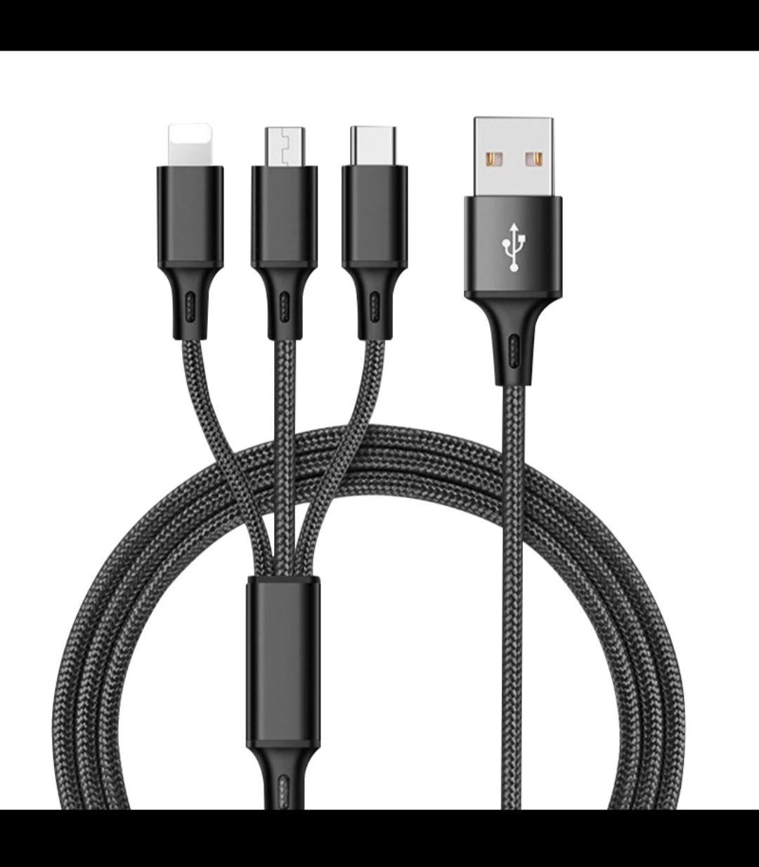 Универсальный кабель 3в1 шнур зарядка Type C iPhone Lightning Microusb