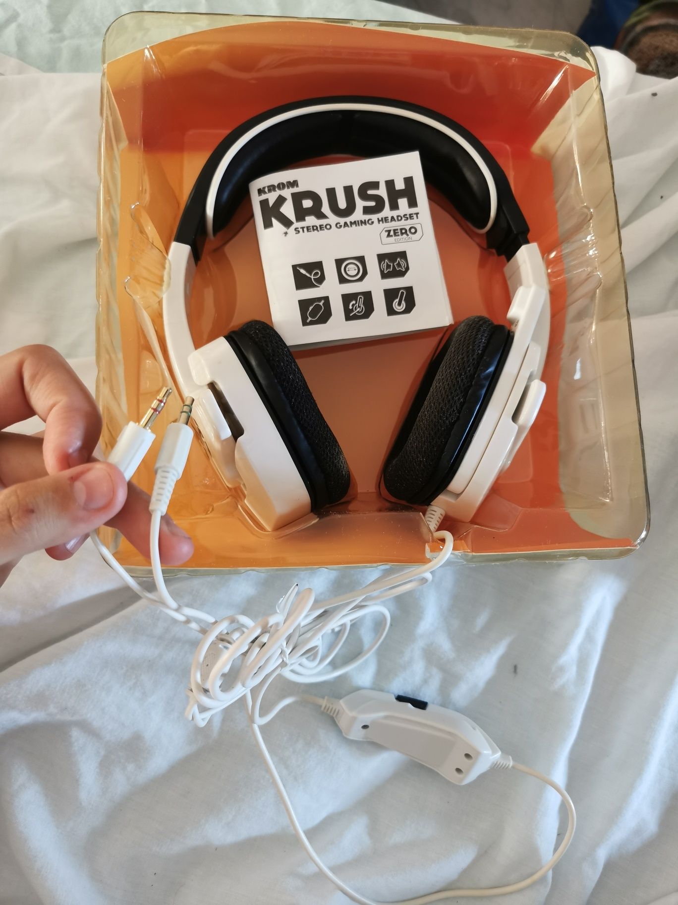 Headset Krom Krush Branco