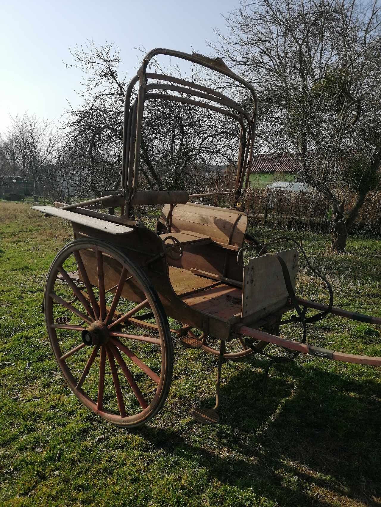 Bryczka konna, powóz, zaprzeg, zabytek