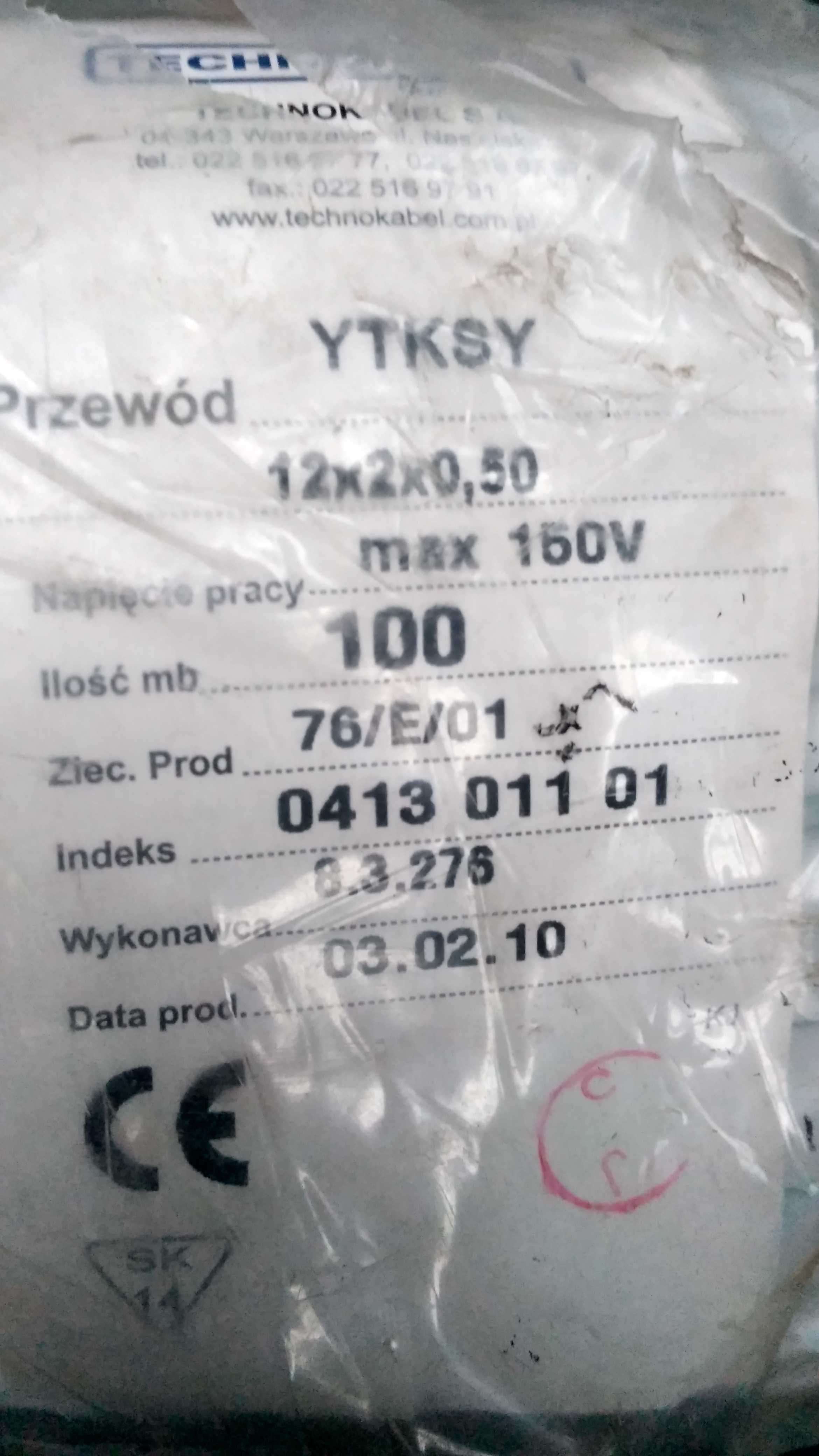 Przewód kabel  TF NKT, UTP 4x2x0,14c ytksy 12x2x0,5