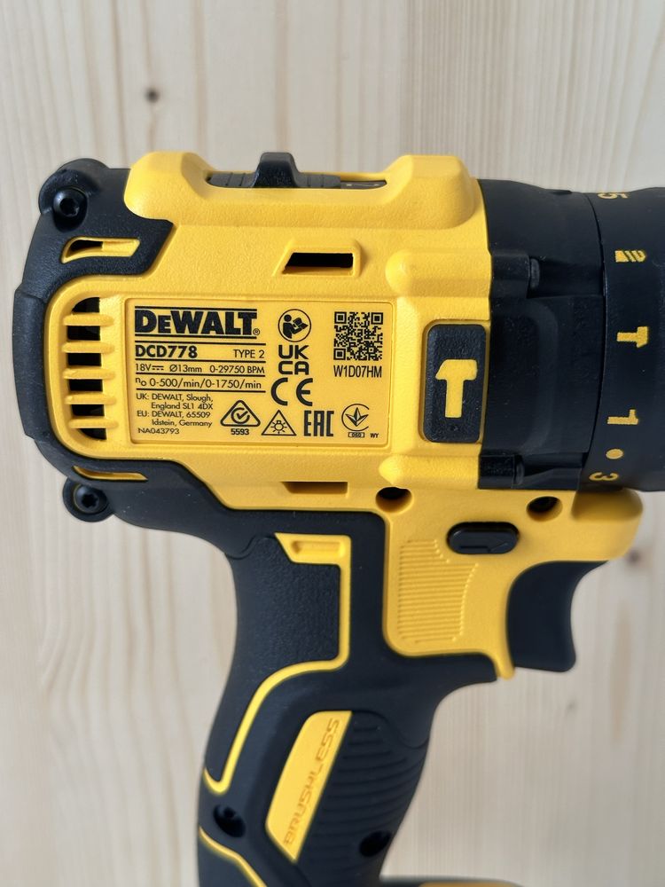 DEWALT DCD778D2T-QW літеєва акумуляторна дриль 18в з акумуляторм 2А
