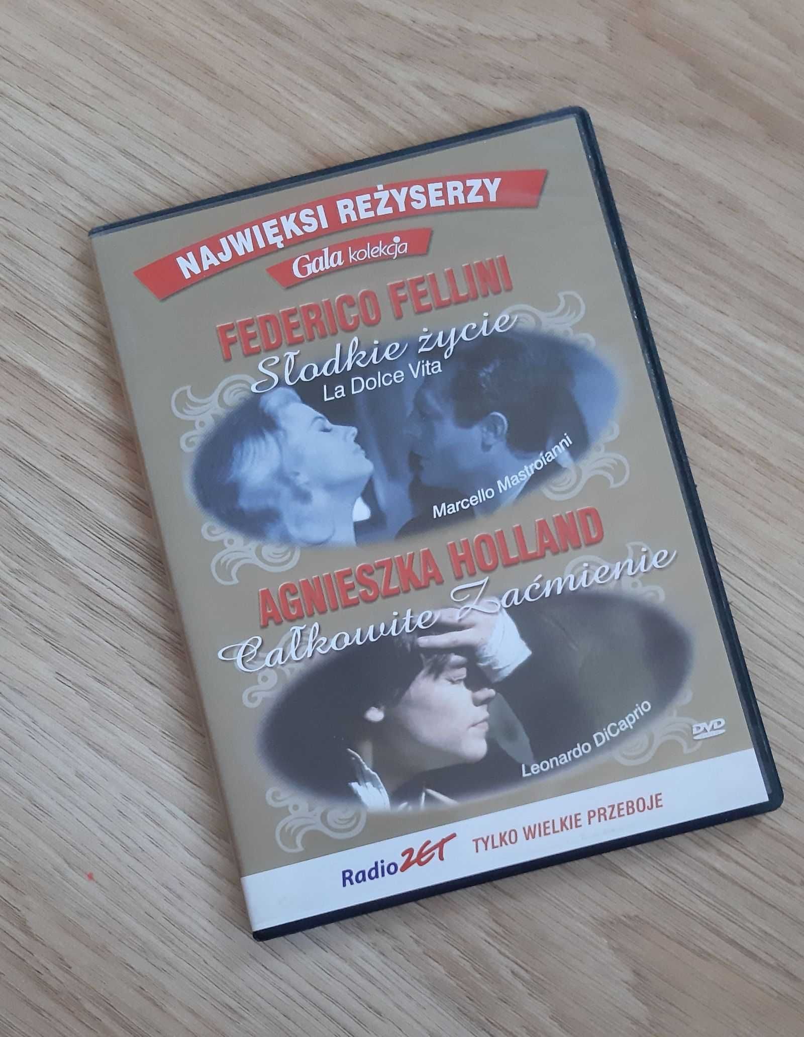 Film DVD Słodkie życie (Fellini) i Całkowite zaćmienie (Holland)