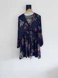 Sukienka boho luźna oversize basic kwiaty mini Dollyglamshop