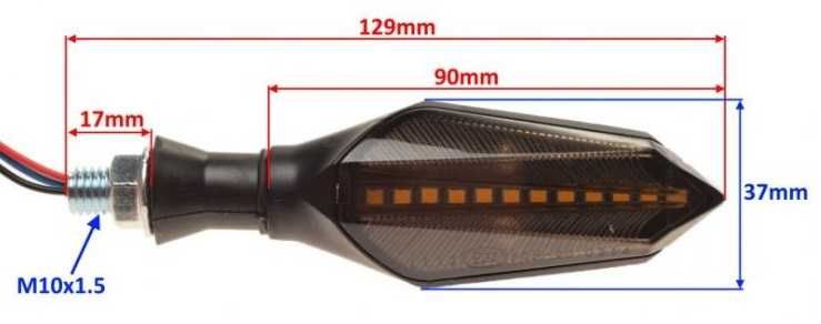 KIERUNKOWSKAZY Dynamiczne LED uniwersalne Dwustronne Homologacja