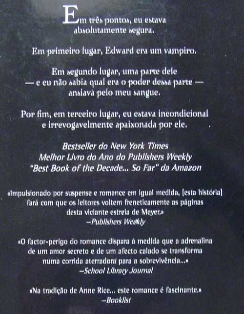 2 Livros - Crepúsculo e Lua Nova - Autora: Stephenie Meyer