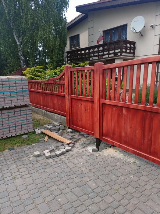 Płot brama furtka ogrodzenia drewniane