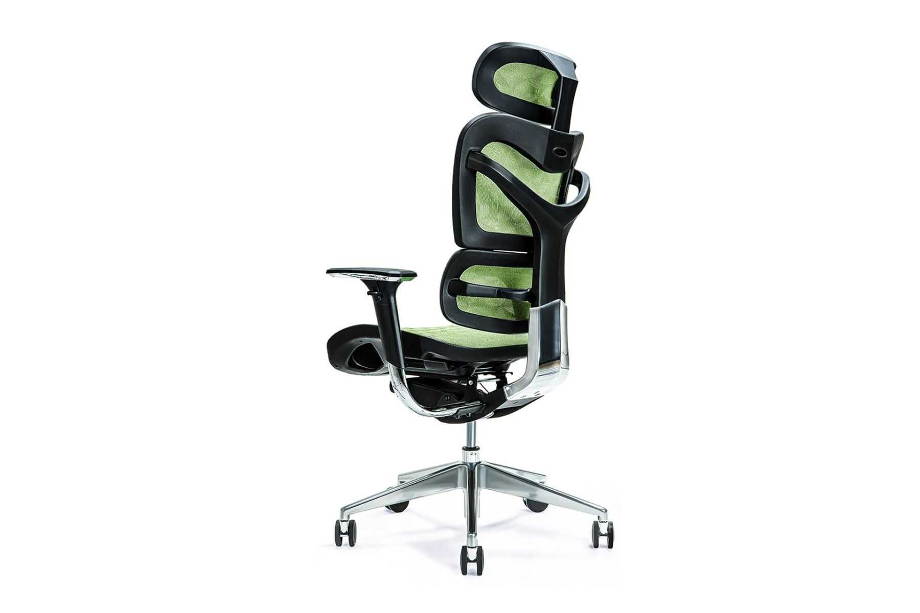 Zielony ergonomiczny fotel biurowy, outlet, -50%, ostatnie szt