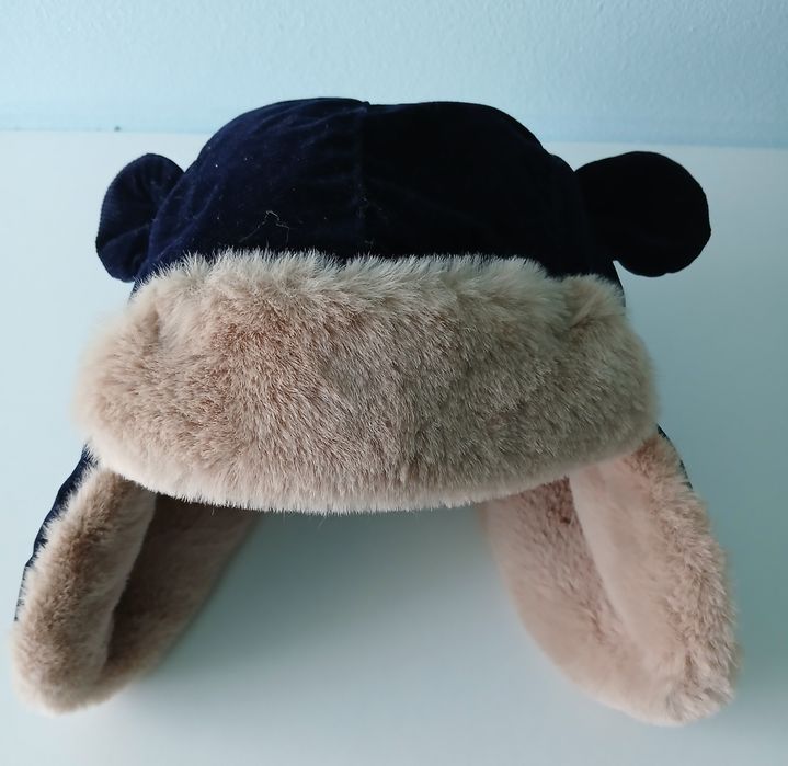 Zimowa ciepła czapeczka miś