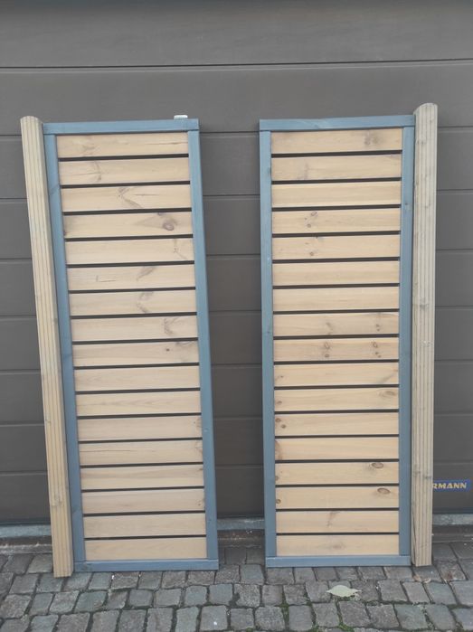 2x panel ażurowy 60x180 i 2x słupek Modena 7x7x180 cm drewniany Werth-