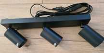 LAMPA Czarna Ruchoma 3xGU10