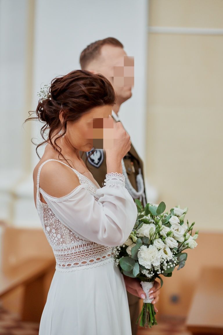 Suknia ślubna w stylu boho, suknia ślubna rustykalna Narvik