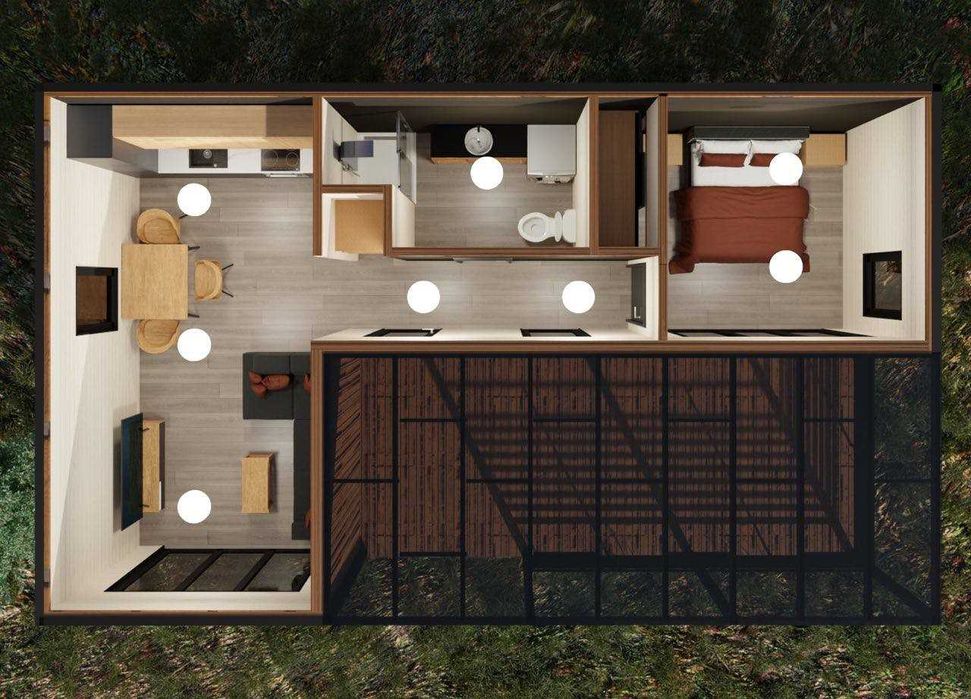 Модульний будинок для постійного проживання 42 м2