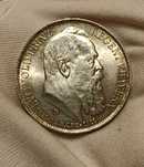 Серебряная монета 3 марки 1911 Луитпольд Бавария Германская Империя