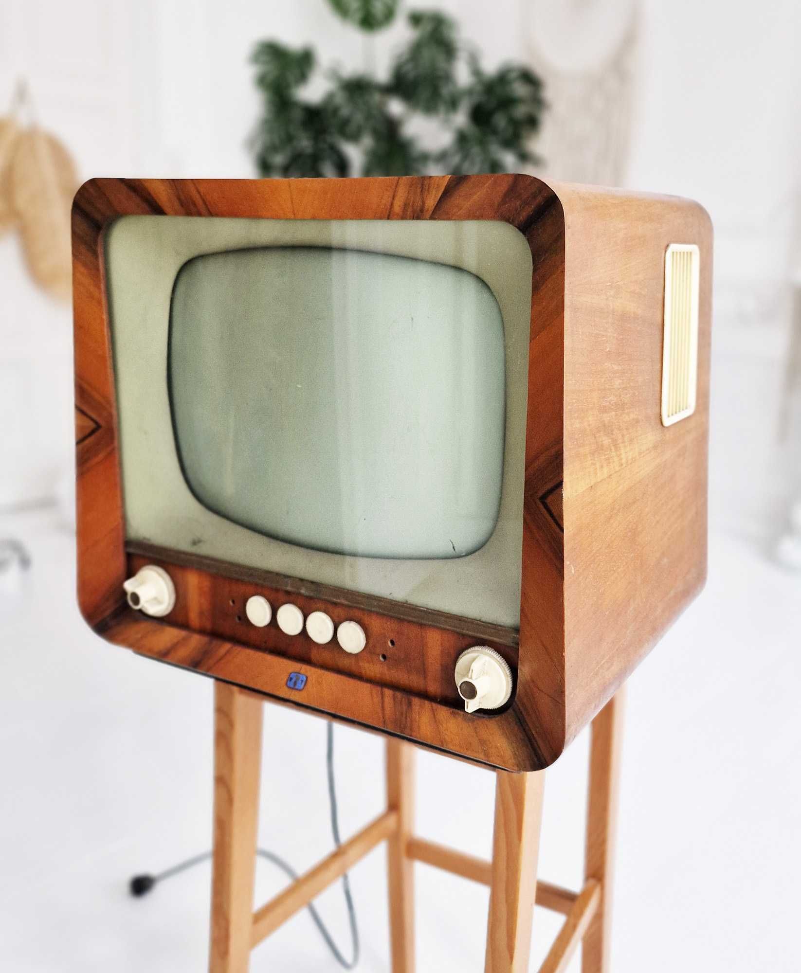antyk - zabytkowy polski telewizor Belweder II kineskopowy lampowy