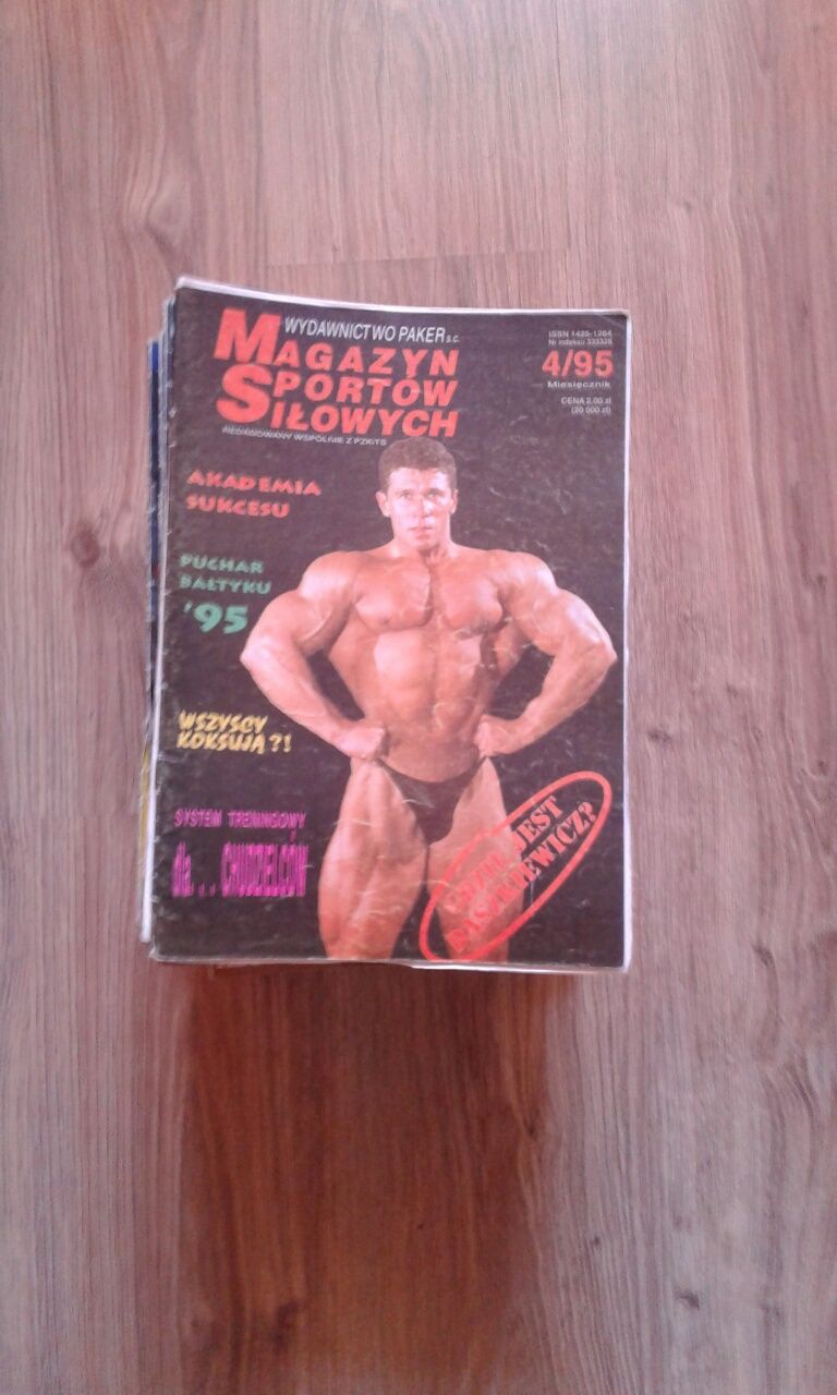 Czasopisma kulturystyczne z lat 90 Muscle & Fitness Flex i inne