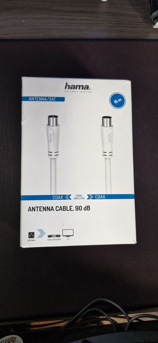 Cabo coaxial,  90DB HAMA 15M