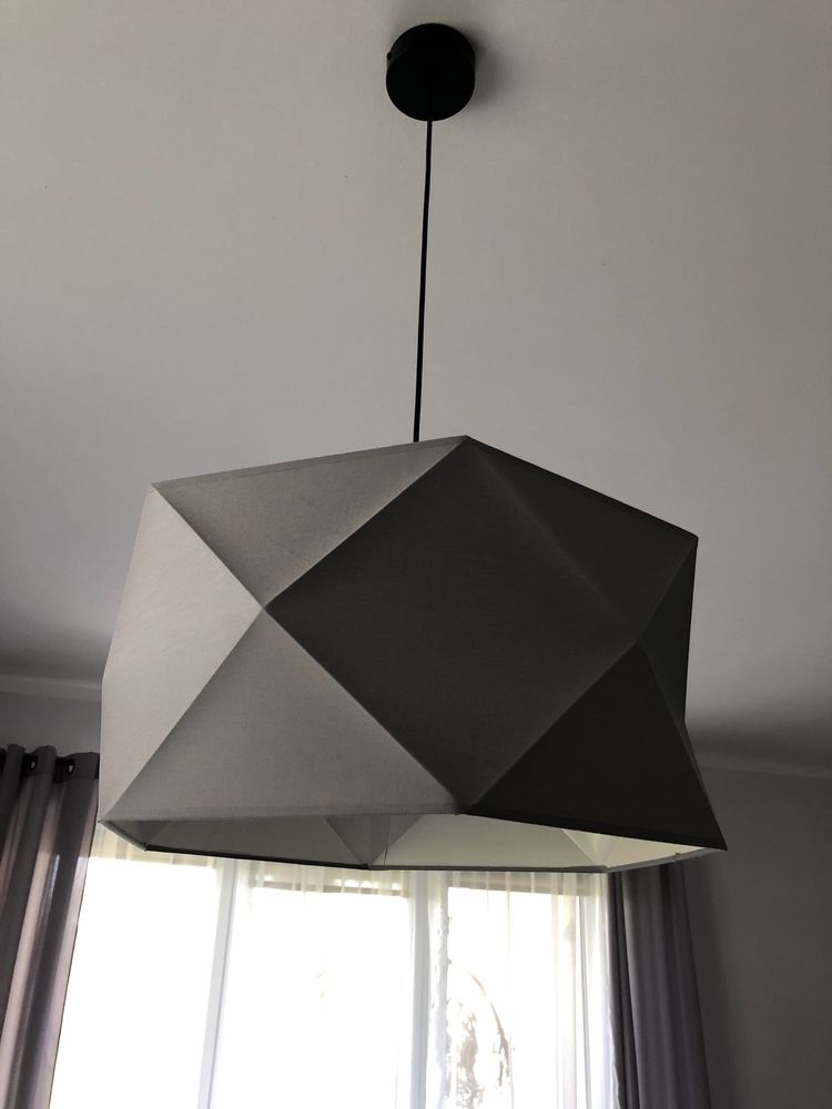 Lampa sufitowa diament szara