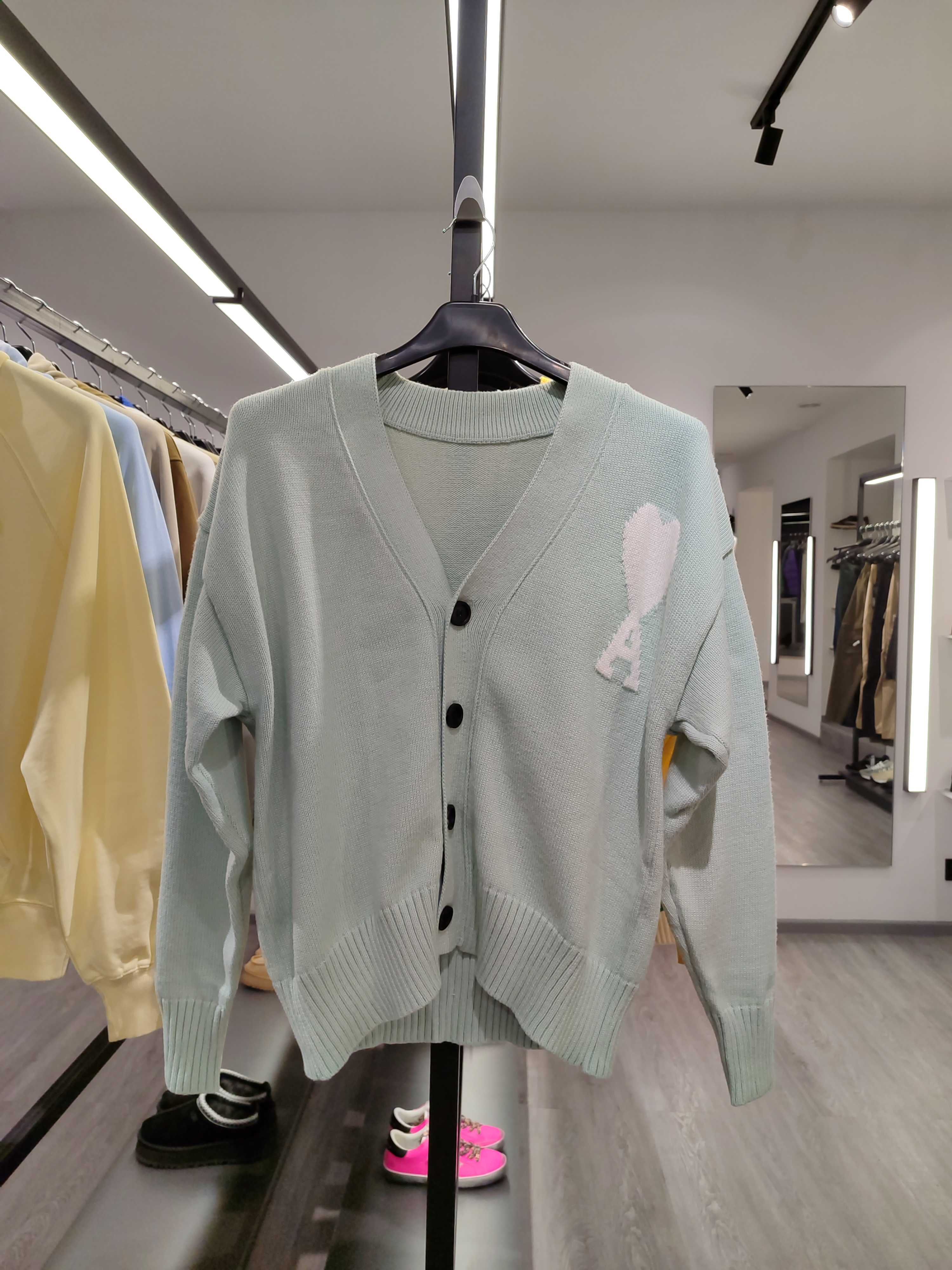 Кардиган AMI Paris Ami de Coeur Cardigan Mint