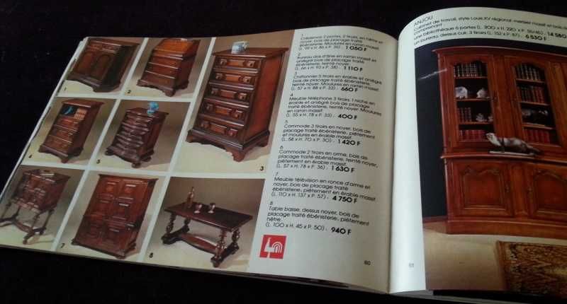 katalog meble 1977-78  Mobilier de France unikat wzory vintage