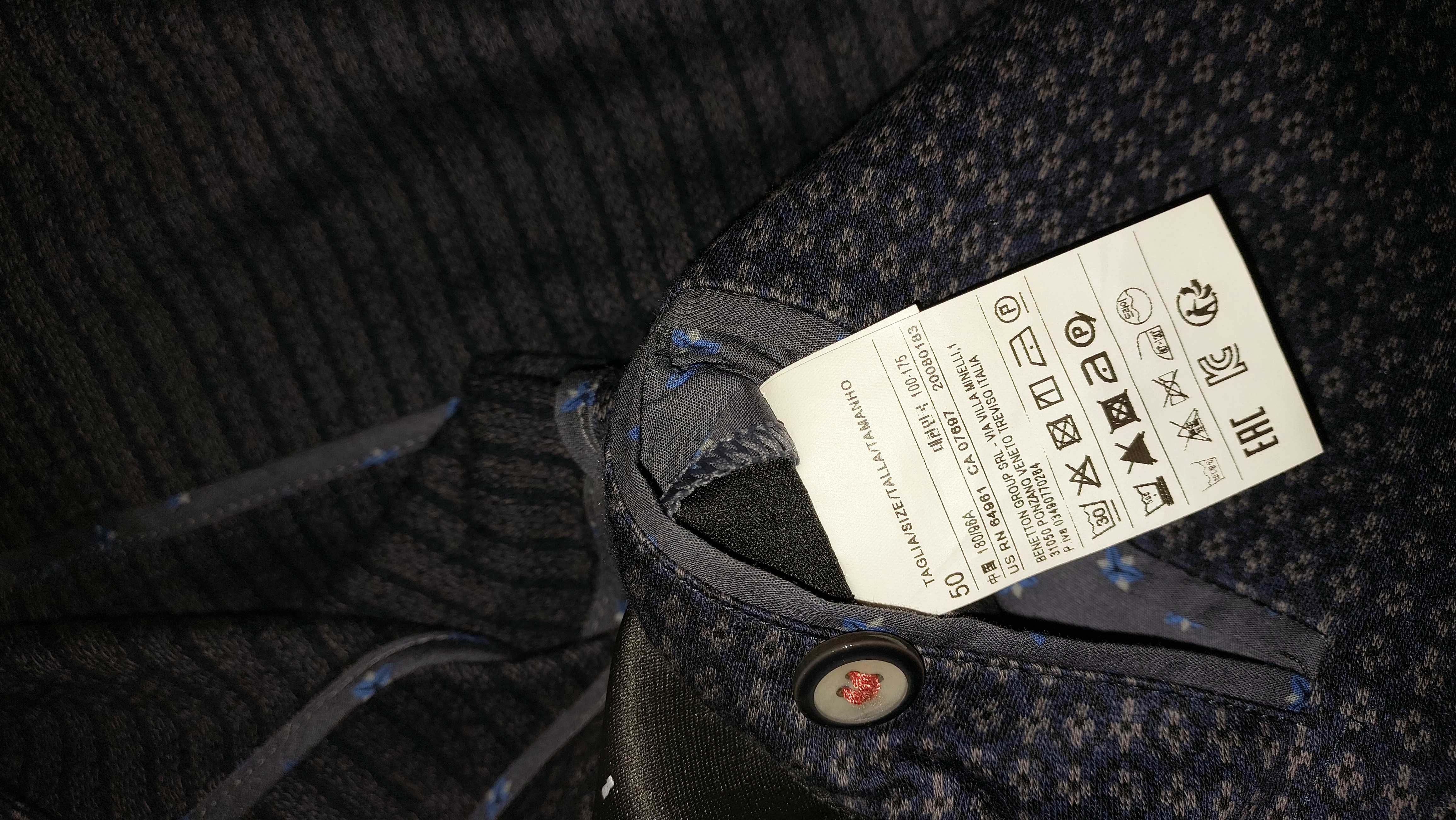 Неношеный 50 Slim SISLEY пиджак блейзер из джерси 100% cotton