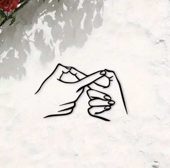 Nowa metalowa dekoracja ścienna gest