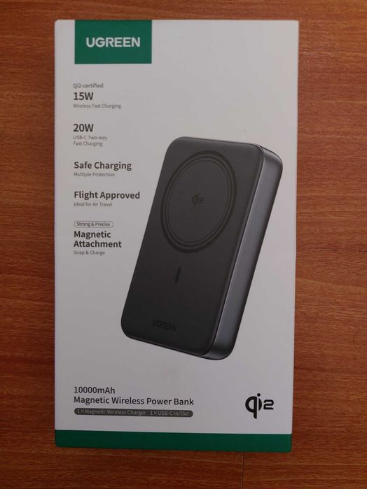Магнитный Павербанк Ugreen PB561 10000 mAh 20 Вт для iPhone