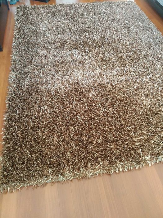 Carpete pelo alto Castanho e Bege - 2m X 3m