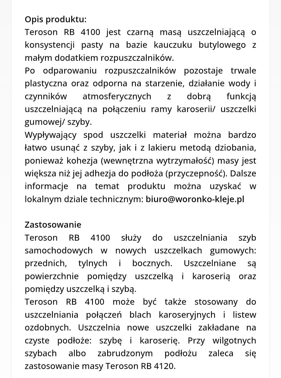 TEROSON RB 4100 uszczelniacz