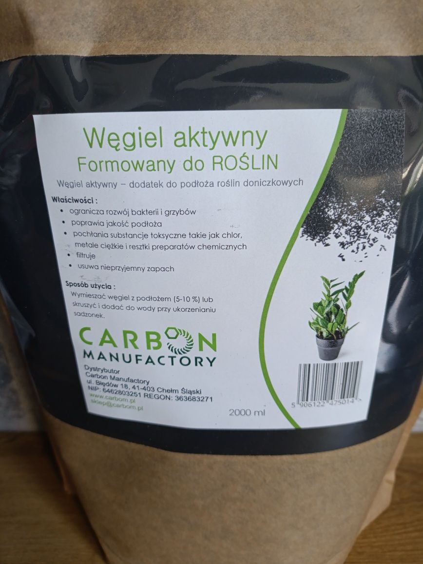 Węgiel aktywny formowany do roślin