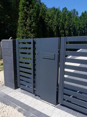 Ogrodzenie nowoczesne brama metalowa kuta panelowa palisadowa