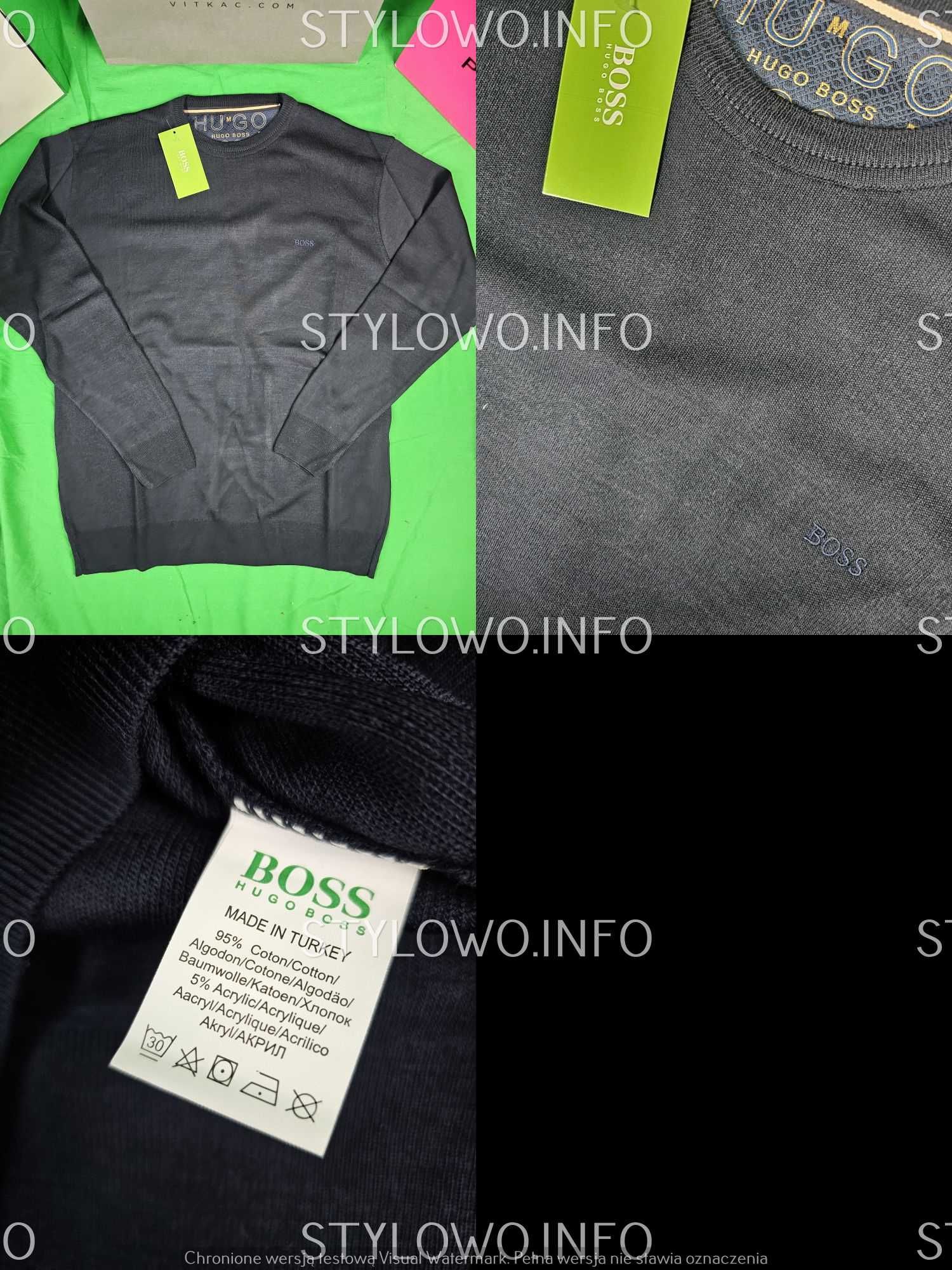 Sweter męski Hugo Boss z dzianiny z malym logo tommy swetry HB