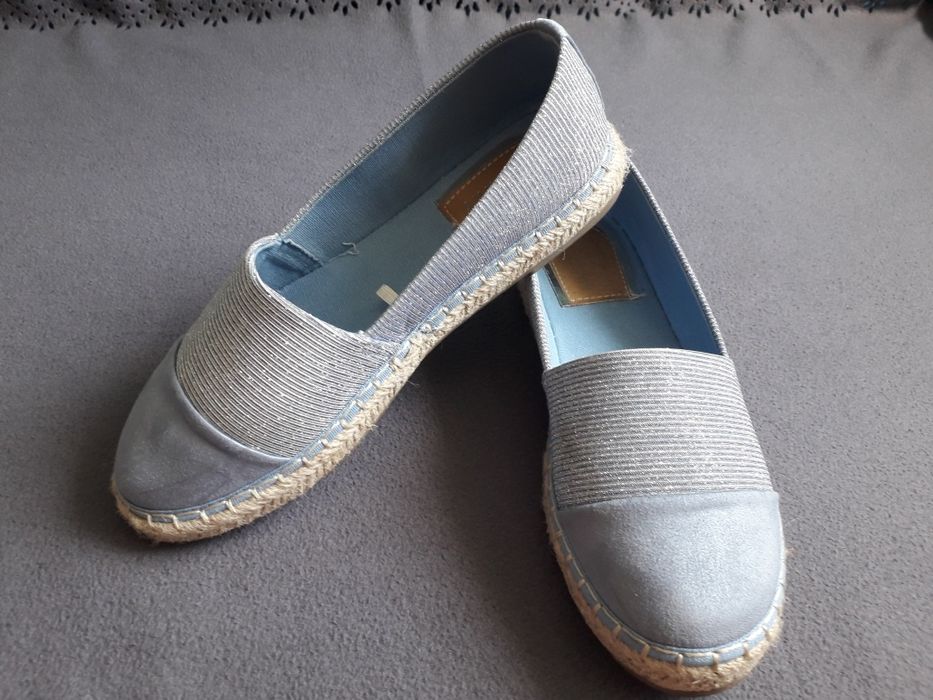 Nowe Buty półbuty espadryle baleriny błękitne roz. 38 CCC