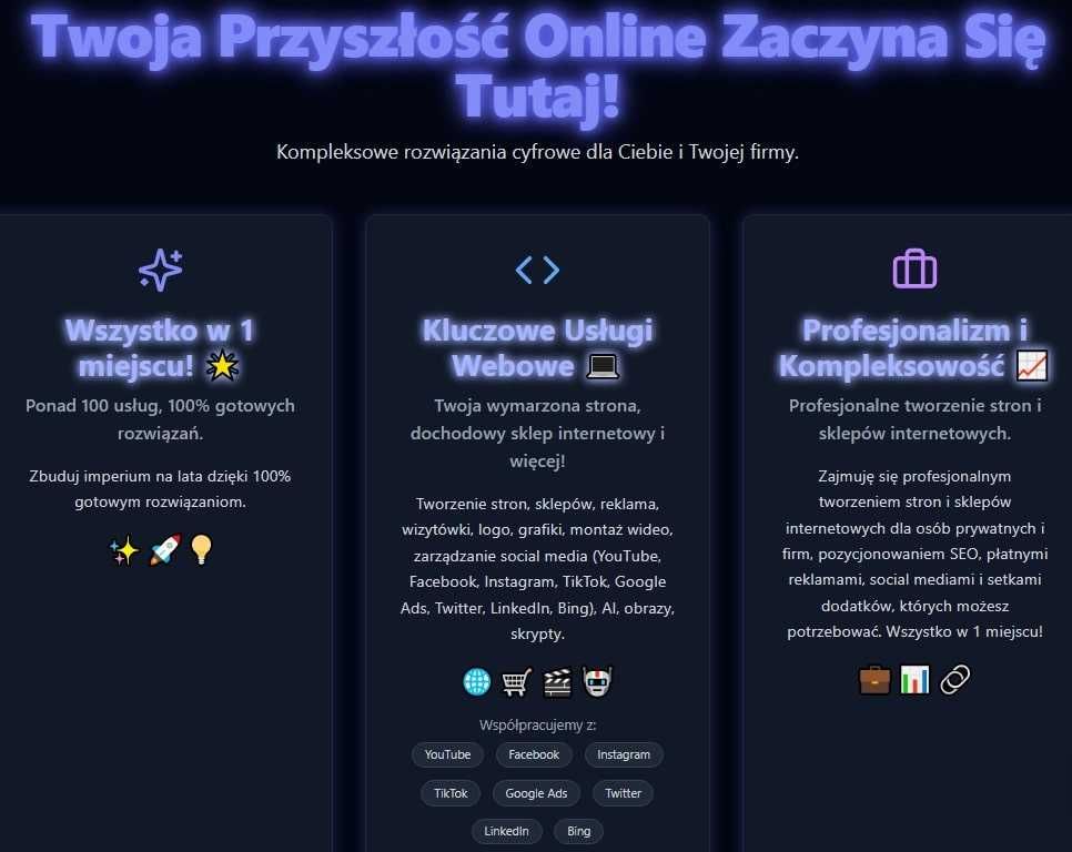 Strona Internetowa Sklep Internetowy Pozycjonowanie SEO Strony WWW SSL