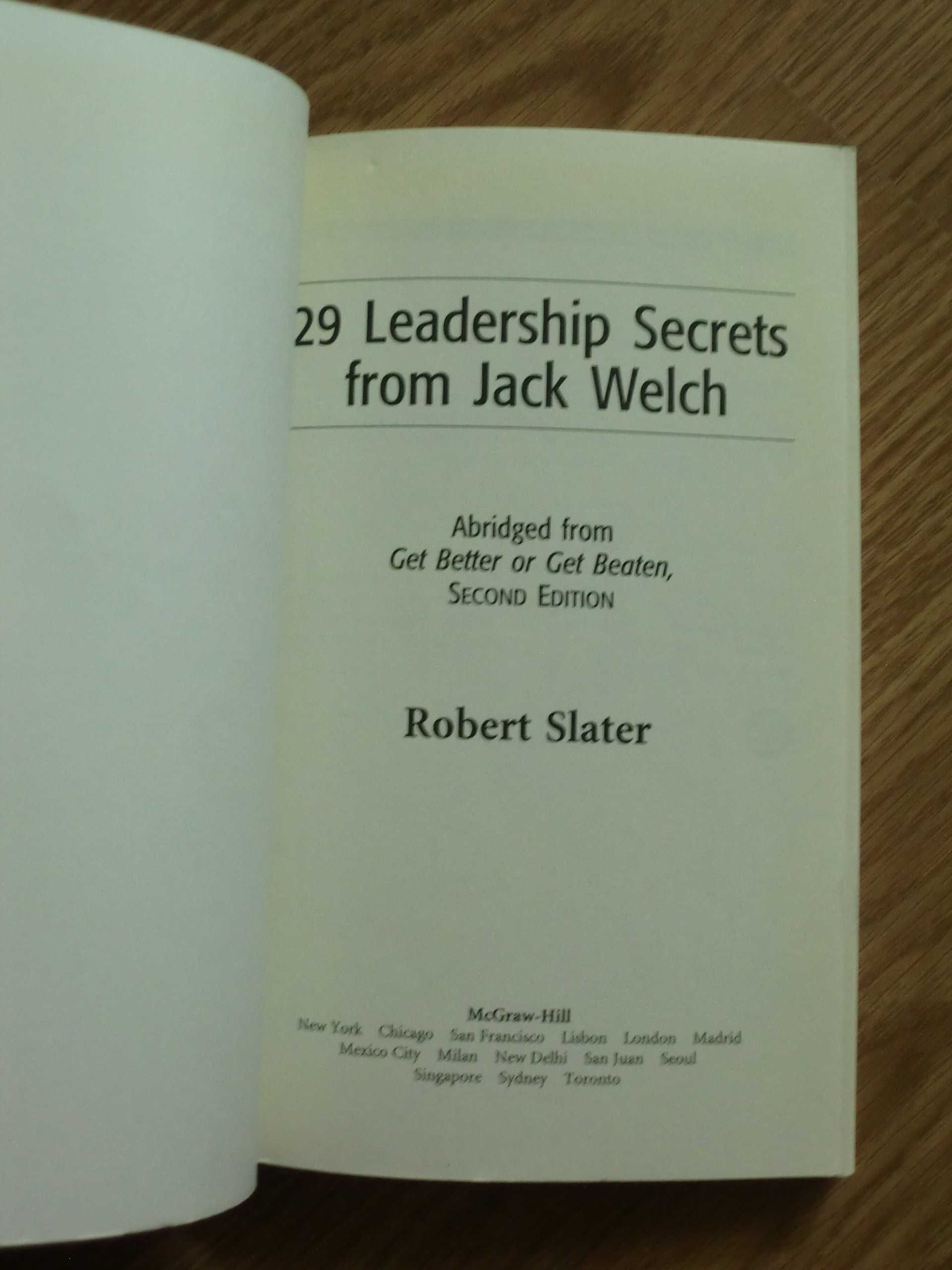 29 Leadership Secrets from Jack Welch  de Robert Slater