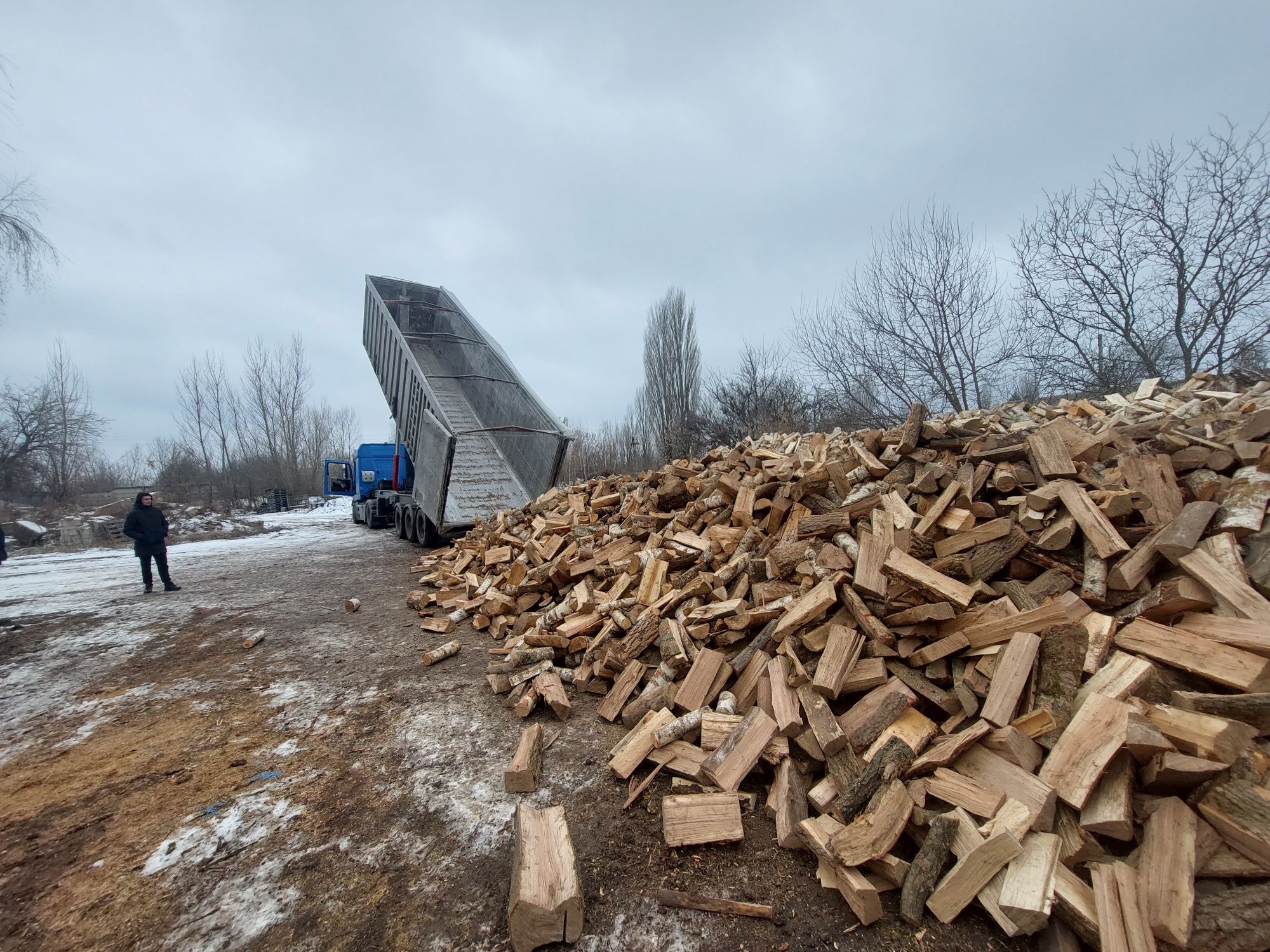 Дрова рубані вільха, береза, граб.