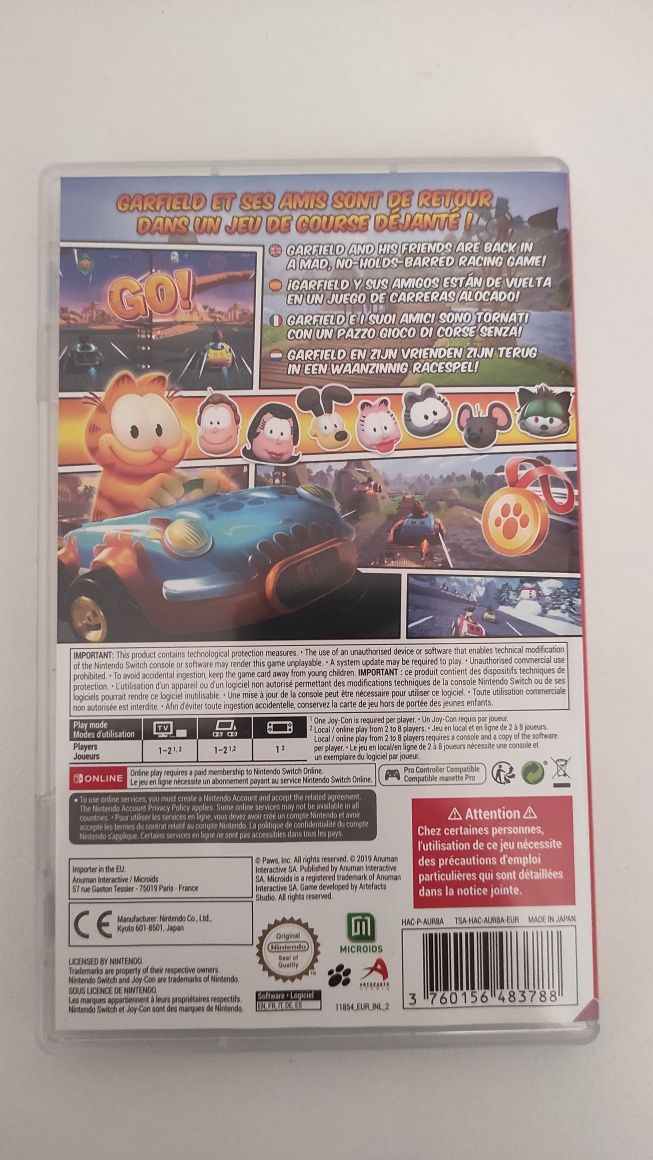 Jogos Nintendo Switch Garfield Kart Furious Racing