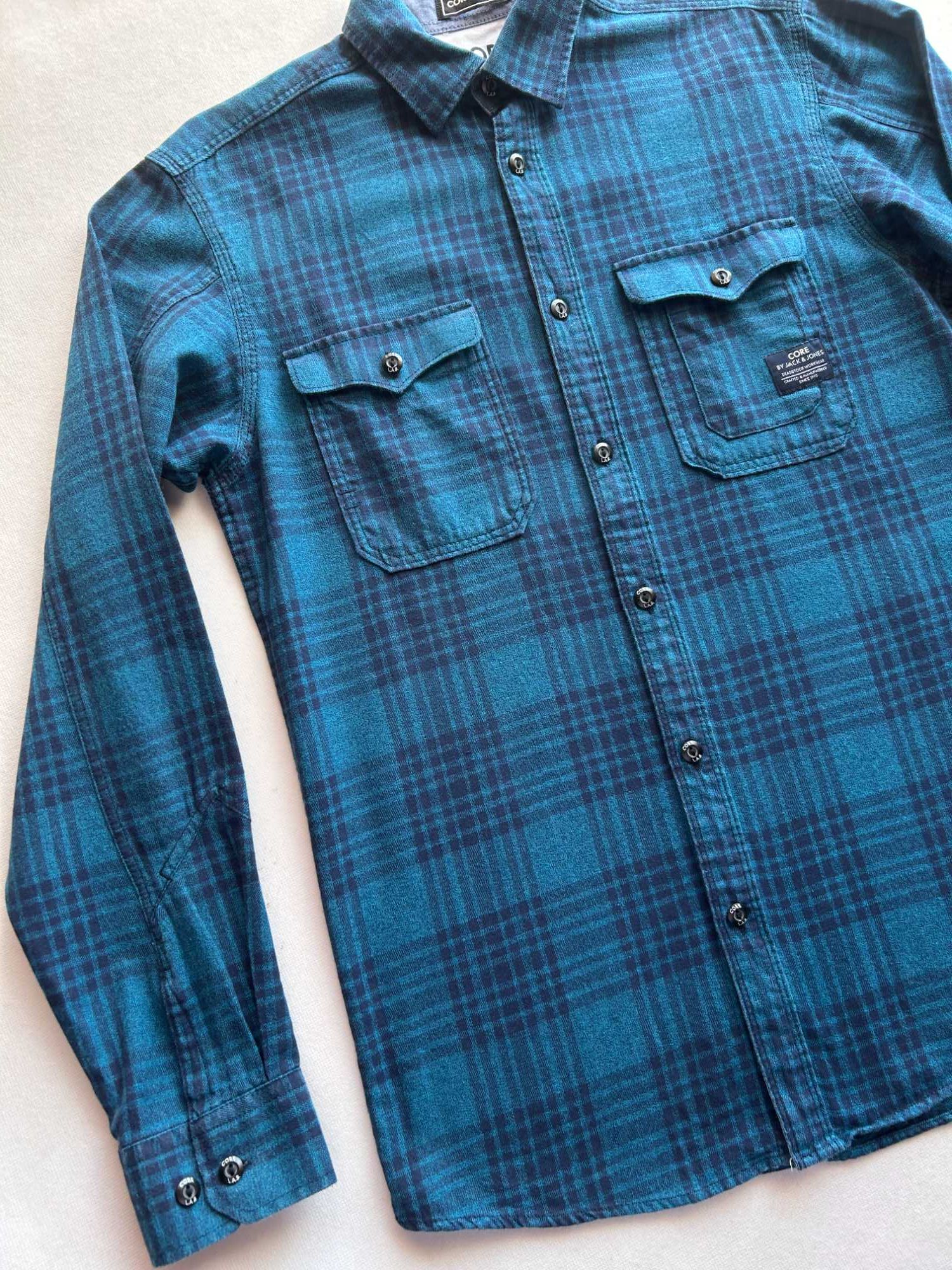Jack & Jones _ Flanelowa koszula S _ 100% bawełna